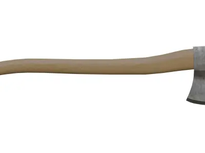 3D model Wooden Hatchet Axe Free low-poly 3D model