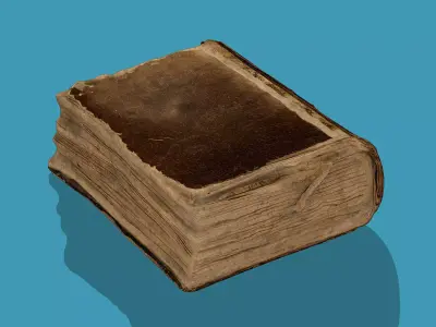 Old book Low-poly 3D model