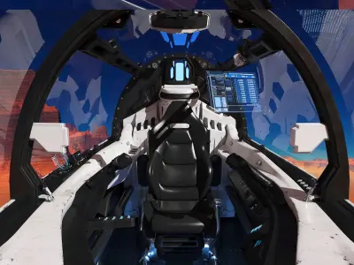 Spaceship Cockpit v4 3D model purchase