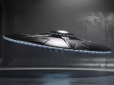 Sci Fi Flying Saucer UFO 3D Model  3D model