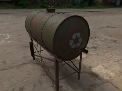watertank Low-poly 3D model