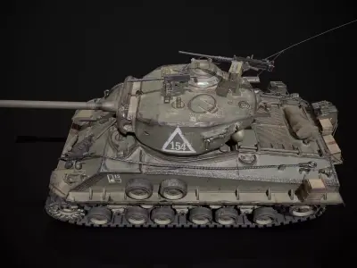 M1A1 TANK Low-poly 3D model