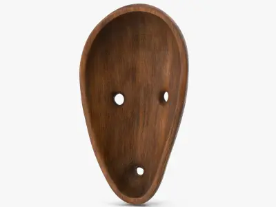  African Mask 3 Wood 