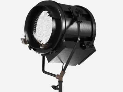 Iconic  Vintage Theater Stage Light Spotlight - Art Deco Ind 3D model