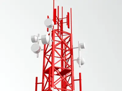 Telecommunication tower model 3D model