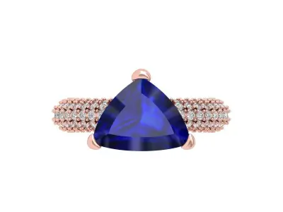  Trillian Artdeco Ring 3D print model