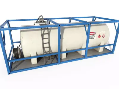 Tank Container gas Low-poly 3D model