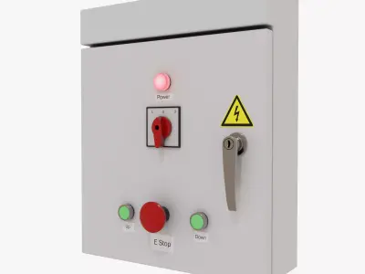 Electrical Control Box Low-poly 3D model by Potion3d
