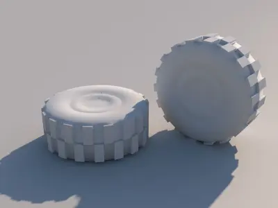 Wheel 3D pair of wheels Free 3D model