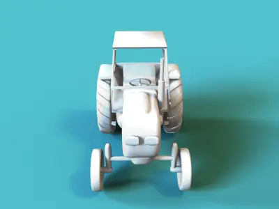 Tractor Low Poly 3D model