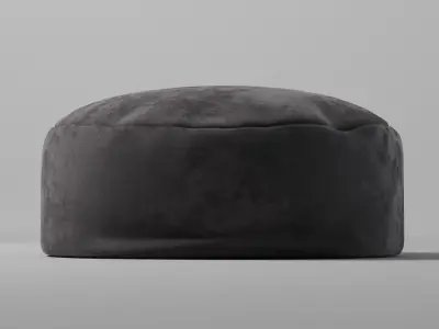Grey Velvet Chair Free 3D model