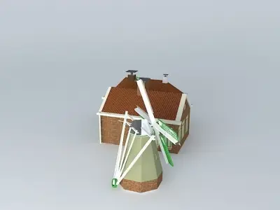 corner langestraat old mill Free 3D model