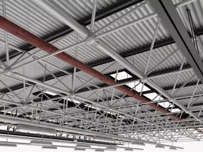 Ceiling Ventilation Pipes 26 3D model