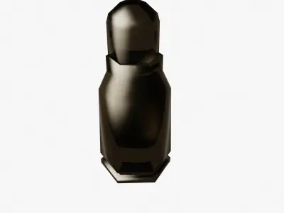 Pistol cartridge Low-poly 3D model