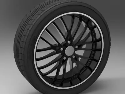 Wheel rim ADVANTI SG79 and tire Free 3D model