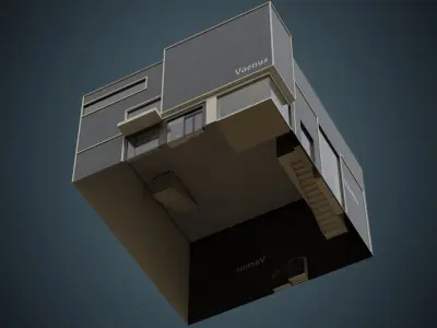 Building 5A Low-poly 3D model