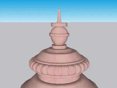 indian temple dome 3D model