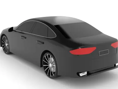 Sedan Car Free low-poly 3D model purchase