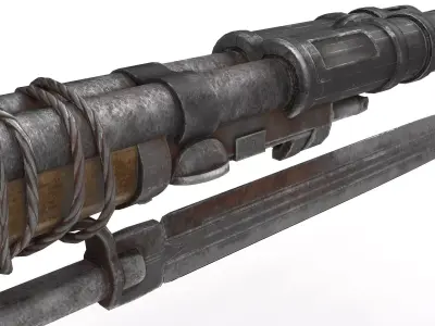 Sawed-Off Musket PBR Low-poly 3D model