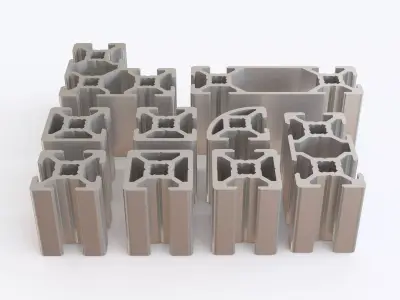 Profile aluminium 01 3D model