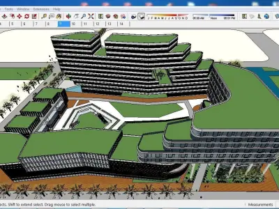 Sketchup Commercial Complex K1 3D model