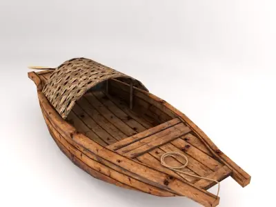  Small boat  3d model  Low-poly 3D model