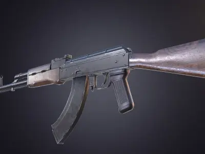 AK-74 ak - rifle Low-poly 3D model