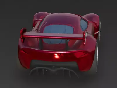 Heartbeat Speedster Sports Car 3D Model Low-poly 3D model