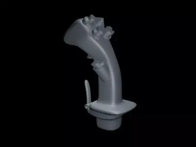 Ergonomic Fighter Jet Side Stick Controller 3D model