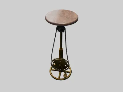 Industrial Bar Chair 3D model purchase