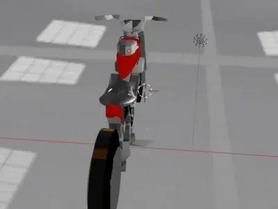Bike 3d model with hdr image Low-poly 3D model
