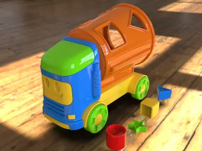 3D print Ready toy Mixer truck 3D model