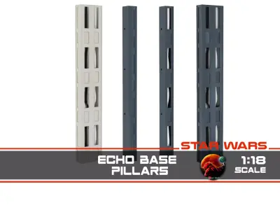 Echo Base pillars 1-18 scale Kenner Hasbro 3D print model