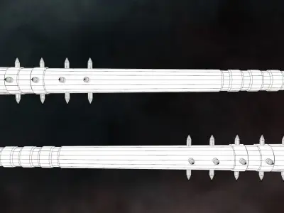 Spiked Club Low-poly 3D model
