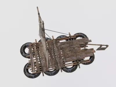 Survival Raft Ver 03 Low-poly 3D model