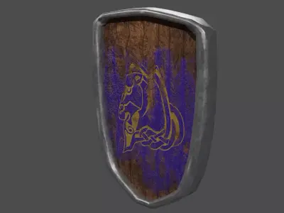 stylized shield Free low-poly 3D model