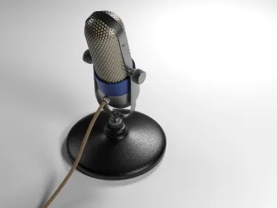 Vintage Microphone 3D model