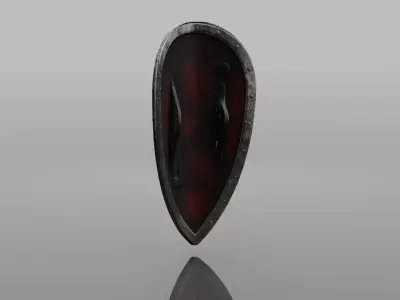 Medieval Kite Shield Free low-poly 3D model