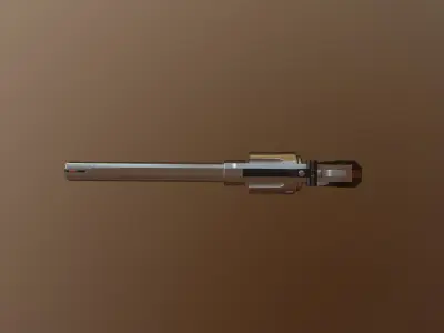 Smith and Wesson revolver Free low-poly 3D model