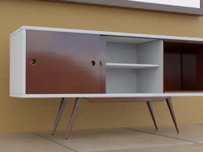 RACK RETRO Low-poly 3D model