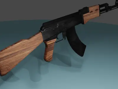 AK47 Gun 3D  3D model