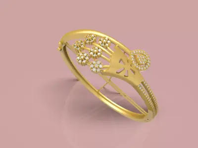 Diamond Women Bracelet - 003 3D print model