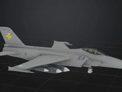 Fighter jet 3d model - Saab 39 gripen 3D print model