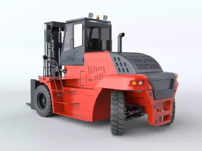 Huge Rigged Forklift 3D model