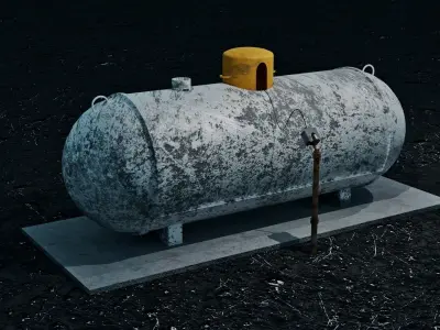 Industrial Propane Tank 3D model