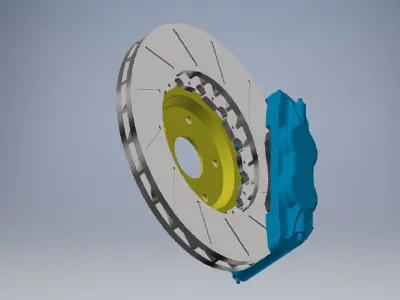 Car Brake Discs Front 3d 3D model
