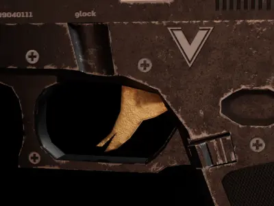 GLOCK gun Free low-poly 3D model buy