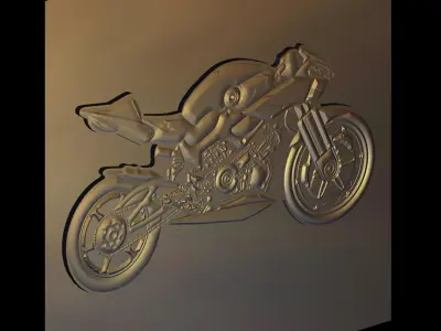 Moto Suitable for embossing Hot Foil Technique 3D model
