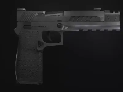 Sig Sauer p320 Low-poly 3D model