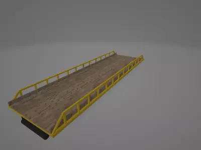Temporary Bridge Low-poly 3D model